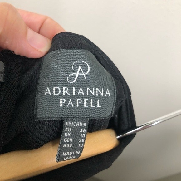 Adrianna Papell Beaded High Neckline Embellished Taffeta Mini Dress 6 AP1E200162 - Picture 4 of 13